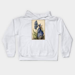 Hyacinth Fairy Amid the Flowes Vintage Style Watercolor Kids Hoodie